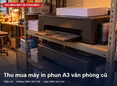 Thu mua máy in phun A3 cũ: Epson L1300, HP 7110 | Thần Vũ