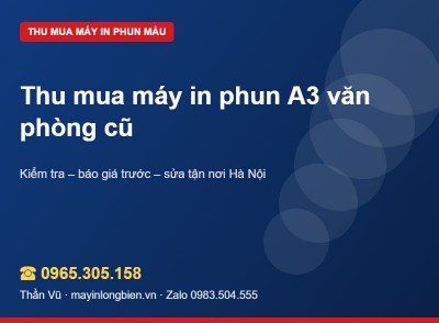 Thu mua máy in phun A3 cũ: Epson L1300, HP 7110 | Thần Vũ
