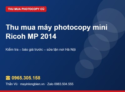 Thu mua Ricoh MP 2014 cũ tận nơi Hà Nội | Thần Vũ