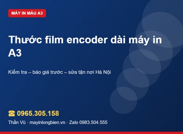 Thước film máy in A3: bẩn, trầy, cách thay | Thần Vũ