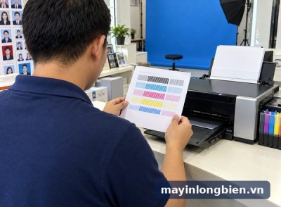 Sửa máy in tiệm ảnh thẻ Mỹ Đình: ảnh sọc, lệch màu