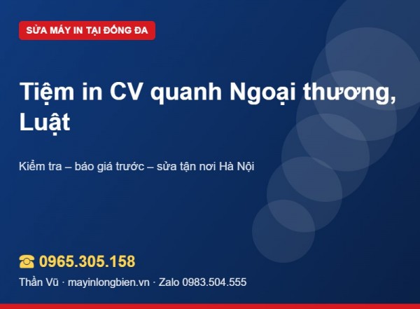 In CV màu mùa tuyển dụng: giữ máy in ổn định | Thần Vũ
