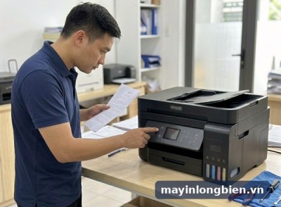 Máy in trung tâm ngoại ngữ Trần Thái Tông: sọc đề, kẹt 2 mặt