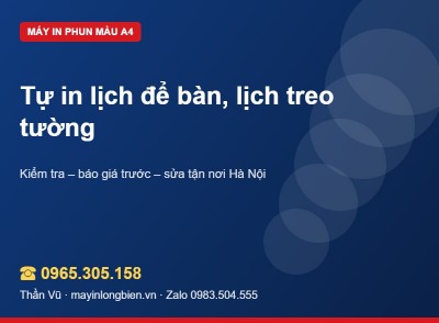 Tự in lịch để bàn cuối năm bằng máy in phun | Thần Vũ