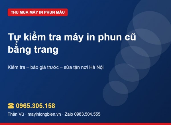 Nozzle check máy in phun: tự kiểm tra trước khi bán | Thần Vũ