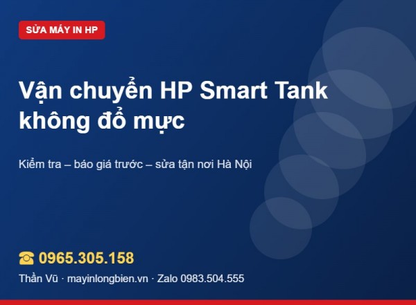 Vận chuyển HP Smart Tank không đổ mực | Thần Vũ