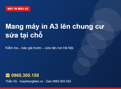 Vận chuyển máy in A3 lên chung cư | Thần Vũ