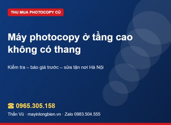 Vận chuyển máy photocopy cũ ở tầng cao | Thần Vũ