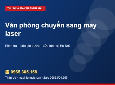 Văn phòng thanh lý máy in phun khi chuyển sang laser