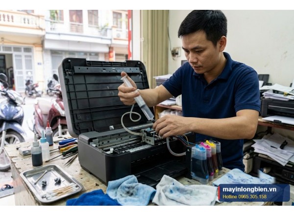 Vệ sinh đầu phun máy in màu chuyên sâu | Thần Vũ
