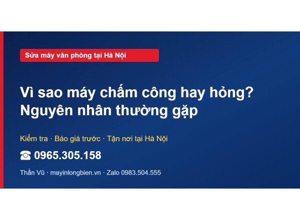 Vì sao máy chấm công hay hỏng? Nguyên nhân thường gặp