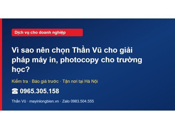 Vì sao nên chọn Thần Vũ cho giải pháp máy in, photocopy c…
