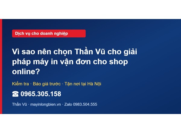 Vì sao nên chọn Thần Vũ cho giải pháp máy in vận đơn cho …