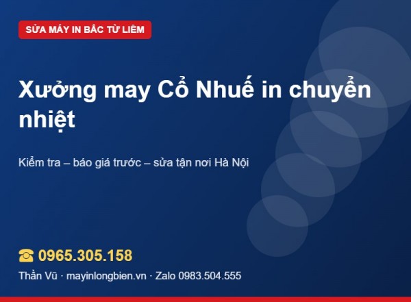 Máy in chuyển nhiệt Cổ Nhuế: chống bụi vải, tắc đầu | Thần Vũ