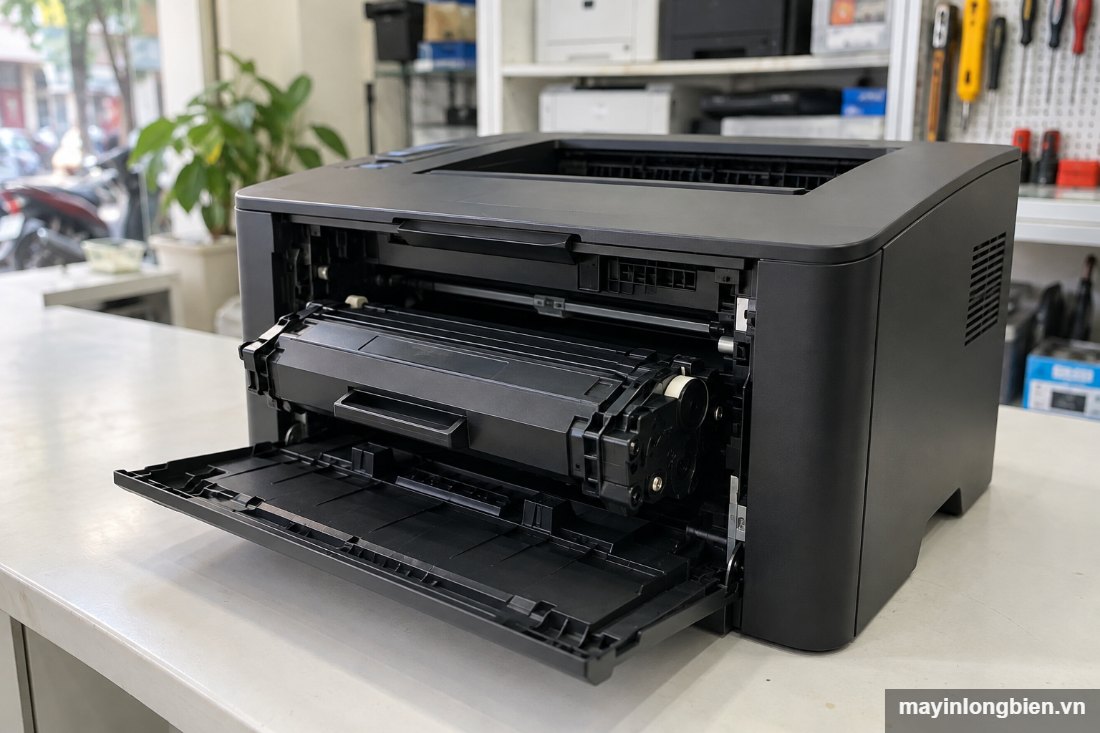 Lắp hộp mực vào máy in Dell 2230dn Lắp hộp mực vào máy in Dell 2230dn