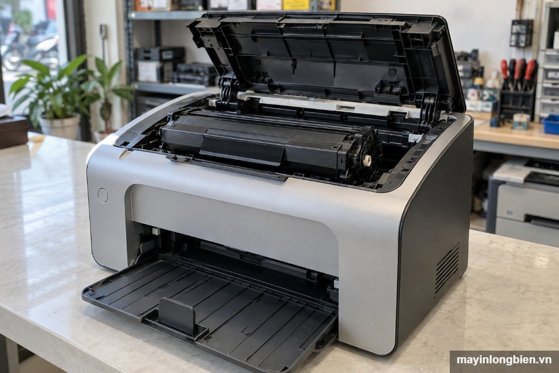 Lắp hộp mực vào máy in HP P1005