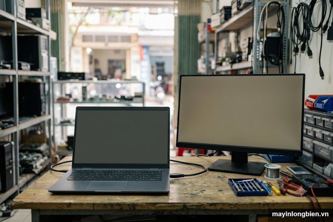 Laptop lên màn hình sau khi khắc phục