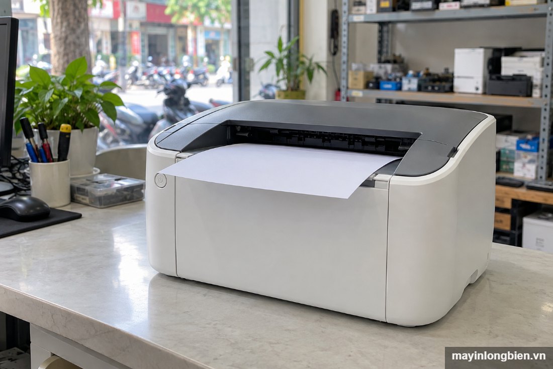 Máy in Canon 6030 in thử sau khi thay hộp mực