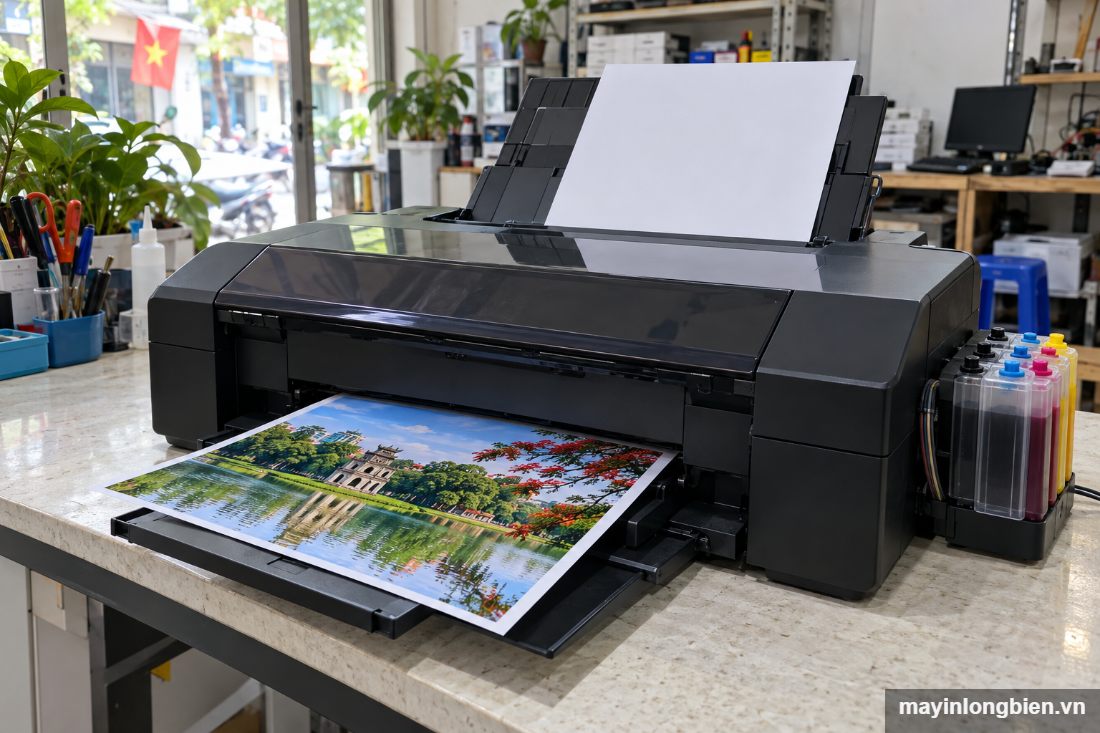 Máy in Epson in thử sau khi xử lý