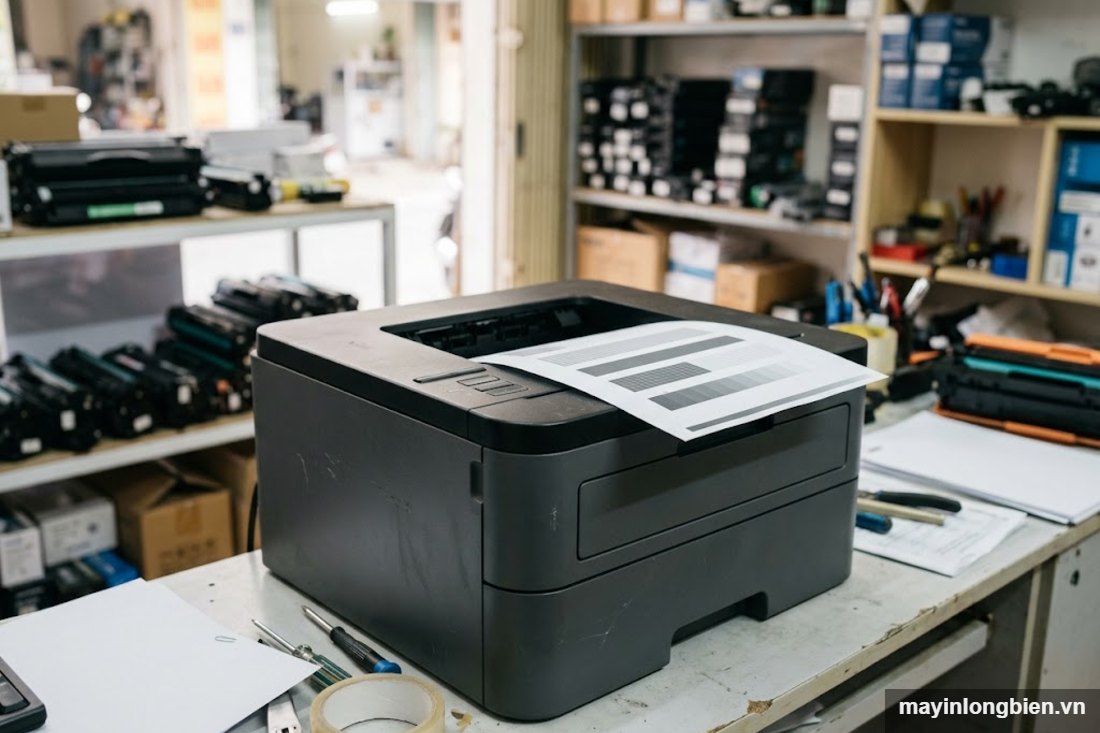 Máy in laser Dell in thử sau khi đổ mực