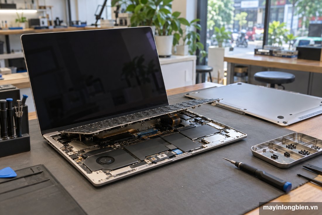 Mở máy laptop Vaio để thay bàn phím Mở máy laptop Vaio để thay bàn phím