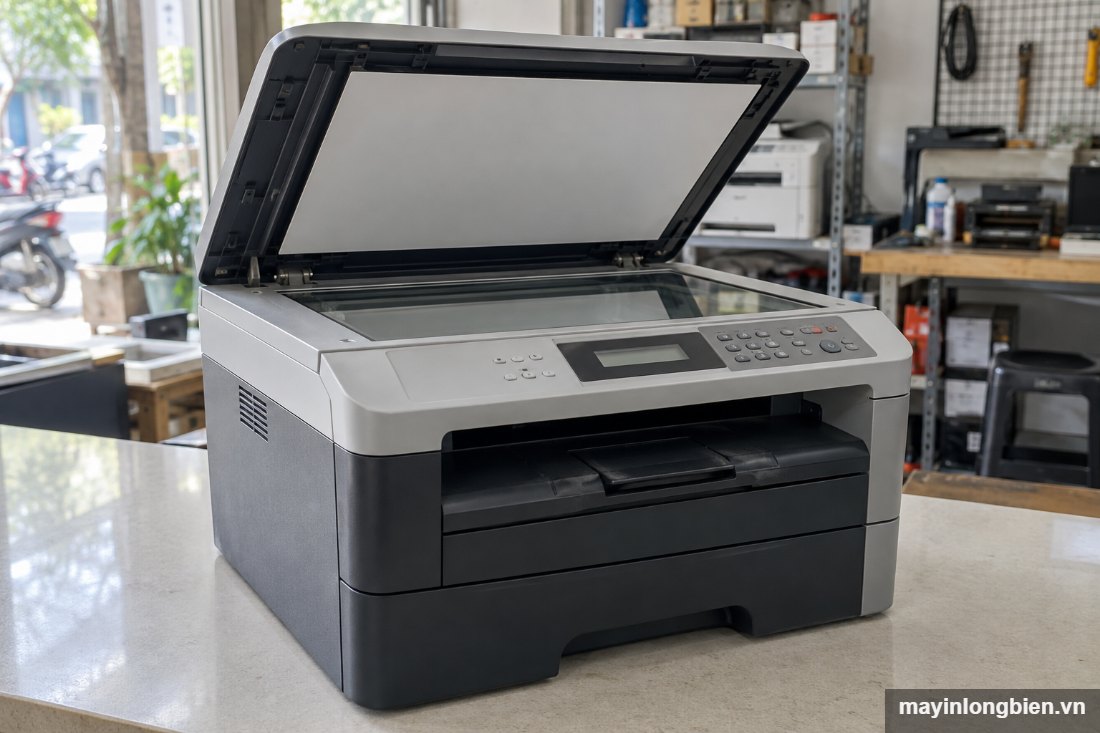 Mở nắp scan máy Brother DCP-7055